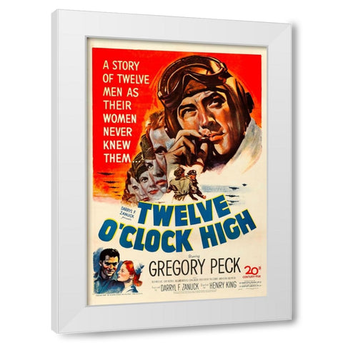 Twelve OClock High-1949 White Modern Wood Framed Art Print by Vintage Hollywood Archive