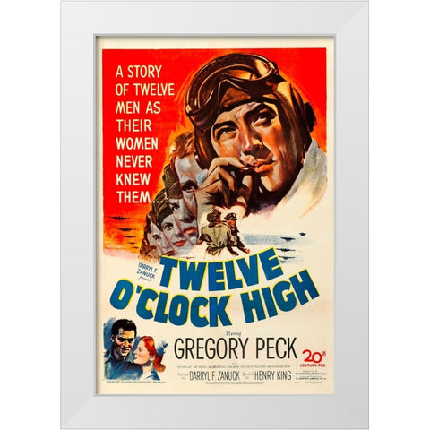 Twelve OClock High-1949 White Modern Wood Framed Art Print by Vintage Hollywood Archive