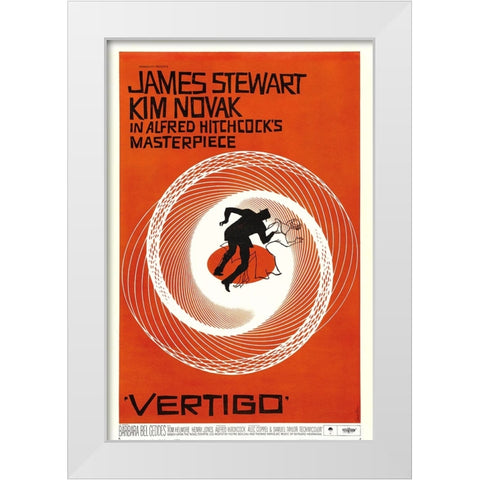 Vertigo Movie-1958 White Modern Wood Framed Art Print by Vintage Hollywood Archive