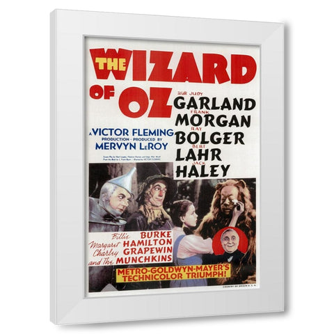 Wizard of Oz. 1939 White Modern Wood Framed Art Print by Vintage Hollywood Archive