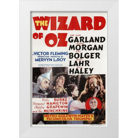 Wizard of Oz. 1939 White Modern Wood Framed Art Print by Vintage Hollywood Archive