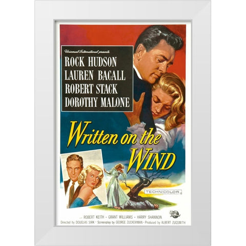 Written on the Wind-1956 White Modern Wood Framed Art Print by Vintage Hollywood Archive