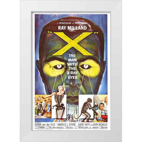 X The Man with the X-Ray eyes-1963 White Modern Wood Framed Art Print by Vintage Hollywood Archive