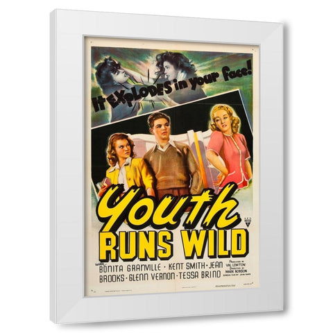 Youth Runs Wild-1944 White Modern Wood Framed Art Print by Vintage Hollywood Archive
