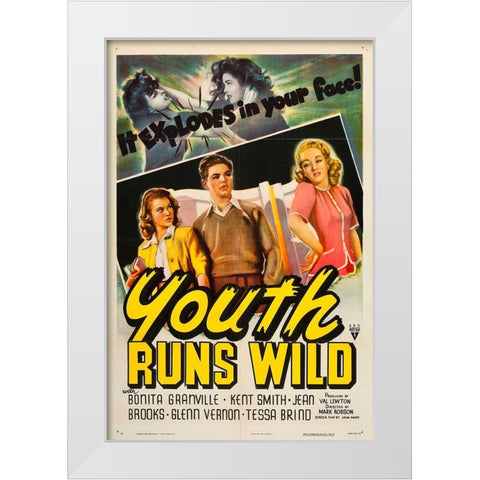 Youth Runs Wild-1944 White Modern Wood Framed Art Print by Vintage Hollywood Archive