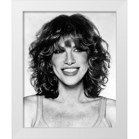 Carly Simon-1978 White Modern Wood Framed Art Print by Vintage Music Archive