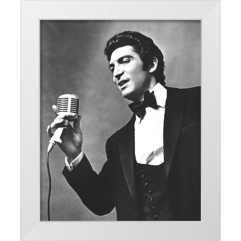 Sergio Franchi-1970 White Modern Wood Framed Art Print by Vintage Music Archive