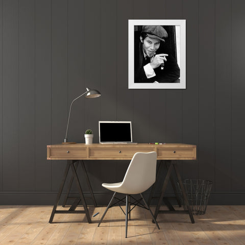 Tom Waits-1974 White Modern Wood Framed Art Print by Vintage Music Archive