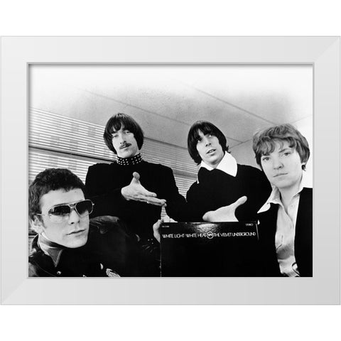 Velvet Underground White Modern Wood Framed Art Print by Vintage Music Archive