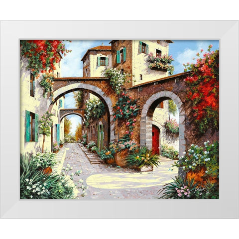 Tre Archi White Modern Wood Framed Art Print by Borelli, Guido