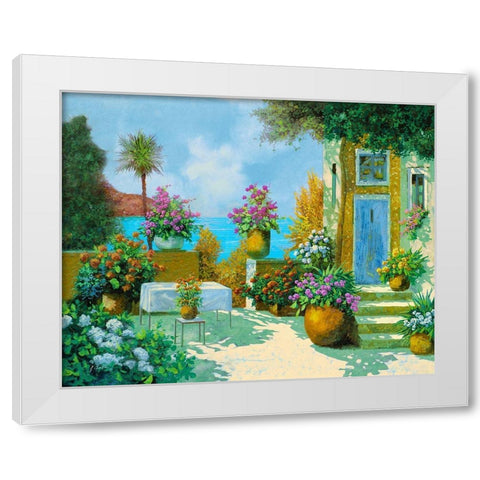 Scalette e Tavolo White Modern Wood Framed Art Print by Borelli, Guido