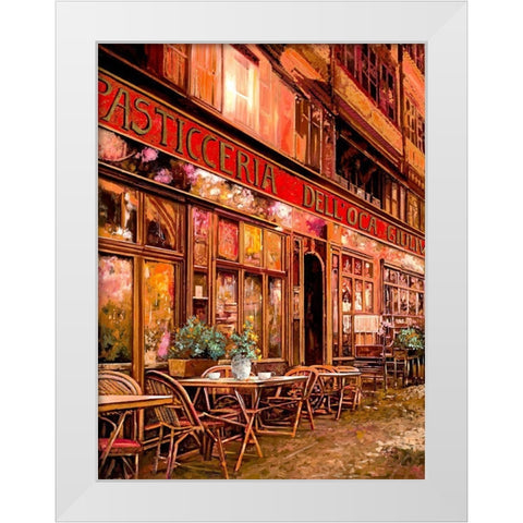 La Pasticceria DellOca Giuliva White Modern Wood Framed Art Print by Borelli, Guido
