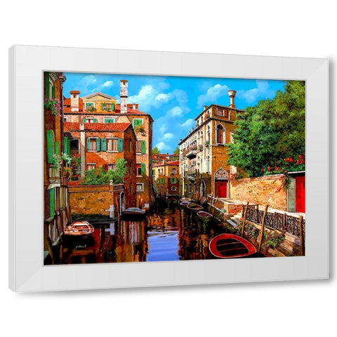 Luce A Venezia White Modern Wood Framed Art Print by Borelli, Guido