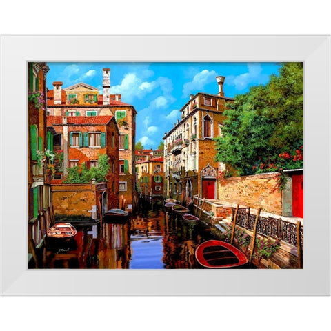 Luce A Venezia White Modern Wood Framed Art Print by Borelli, Guido