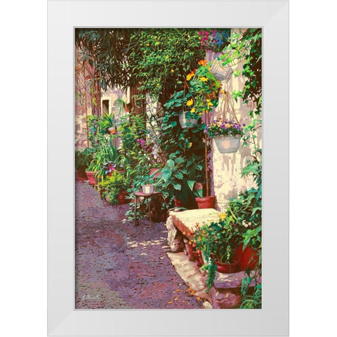 La Panca di Pietra Uno White Modern Wood Framed Art Print by Borelli, Guido