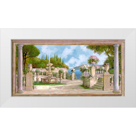 La Fontana eII White Modern Wood Framed Art Print by Borelli, Guido