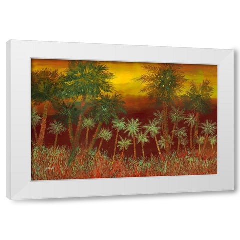 La Jungla Rossa White Modern Wood Framed Art Print by Borelli, Guido