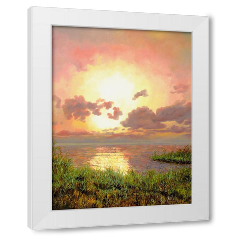 Alba Nella Palude White Modern Wood Framed Art Print by Borelli, Guido
