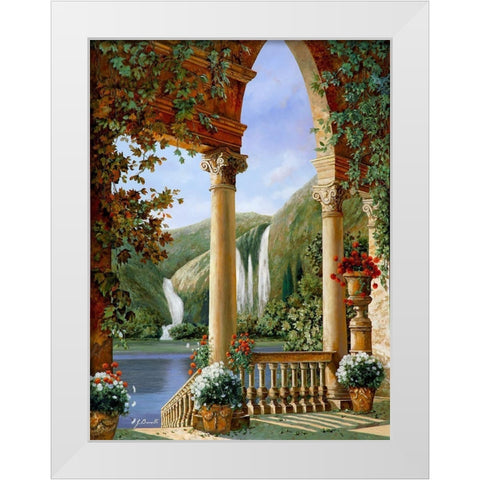 Archi and Cascate White Modern Wood Framed Art Print by Borelli, Guido