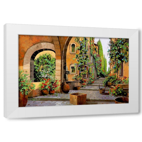 Arco e Arcata White Modern Wood Framed Art Print by Borelli, Guido