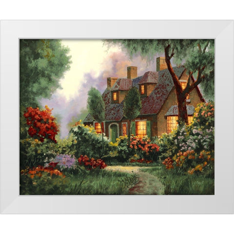 Ultime luci dalle finestre White Modern Wood Framed Art Print by Borelli, Guido