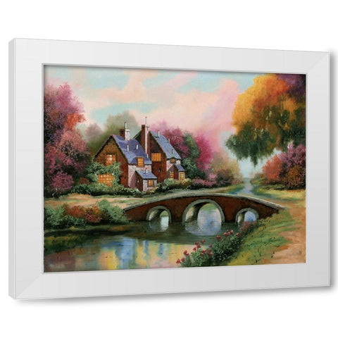 Ponticello a colori White Modern Wood Framed Art Print by Borelli, Guido