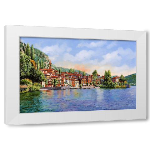 Bellagio a Colori White Modern Wood Framed Art Print by Borelli, Guido