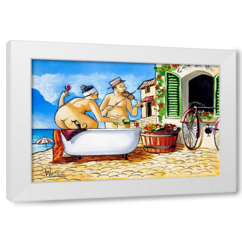 I Wish White Modern Wood Framed Art Print by West, Ronald