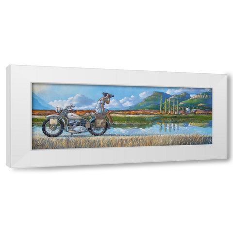 The Photographer II White Modern Wood Framed Art Print by West, Ronald