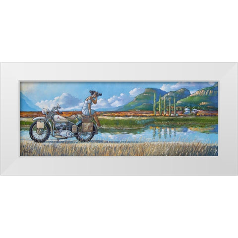 The Photographer II White Modern Wood Framed Art Print by West, Ronald