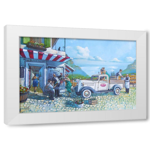 Boland Delivery II White Modern Wood Framed Art Print by West, Ronald