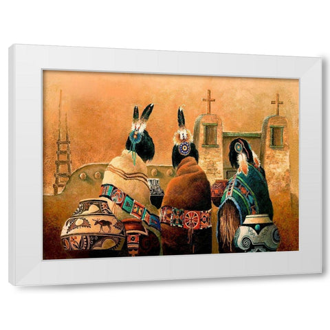 Mission Trio White Modern Wood Framed Art Print by Lee, James