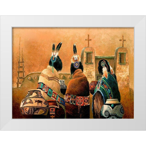Mission Trio White Modern Wood Framed Art Print by Lee, James