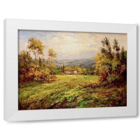 In the Countryside White Modern Wood Framed Art Print by Hulsey