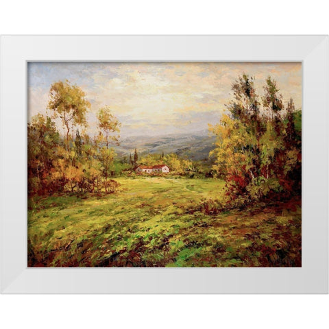 In the Countryside White Modern Wood Framed Art Print by Hulsey