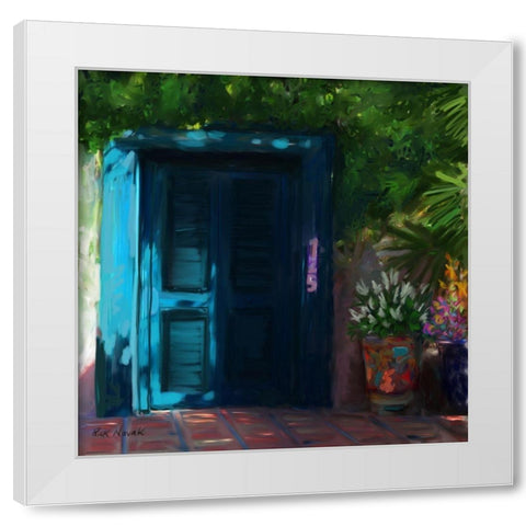 Island Gate II White Modern Wood Framed Art Print by Novak, Rick