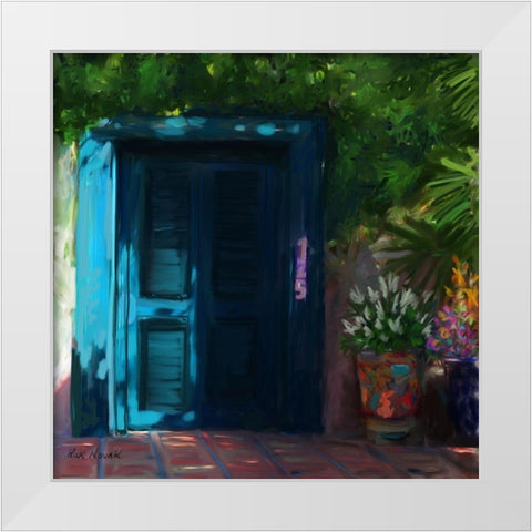 Island Gate II White Modern Wood Framed Art Print by Novak, Rick