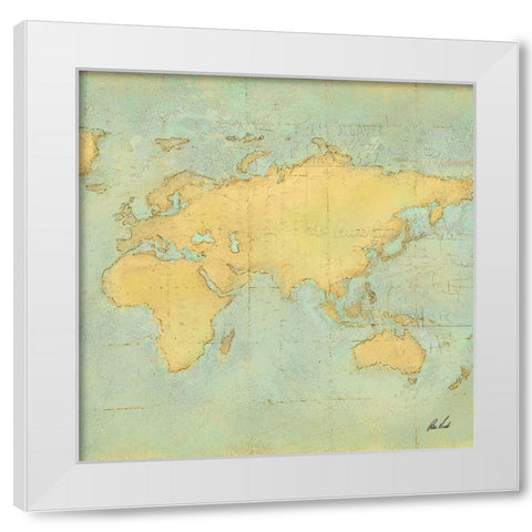Map III White Modern Wood Framed Art Print by Novak, Rick