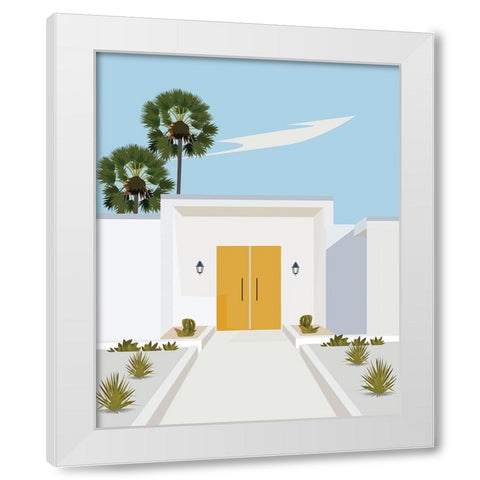 california White Modern Wood Framed Art Print by ARCTIC FRAME