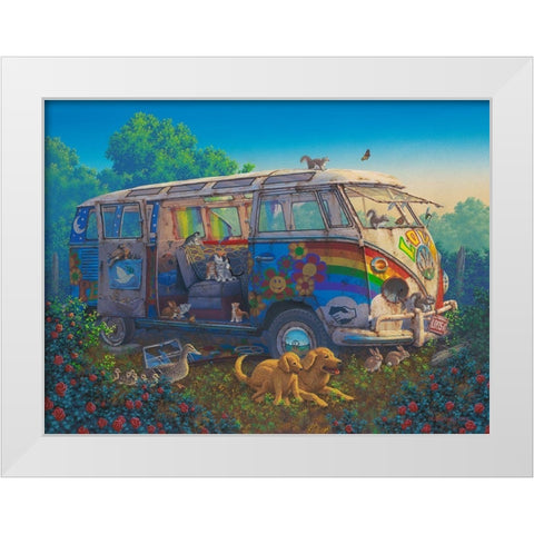 What a Wonderful World White Modern Wood Framed Art Print by Courtney, Richard