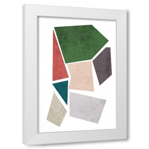 Geometric Shapes I White Modern Wood Framed Art Print by Orlov, Irena