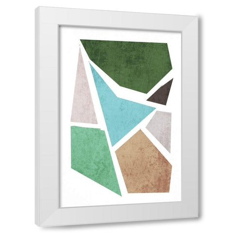Geometric Shapes II White Modern Wood Framed Art Print by Orlov, Irena