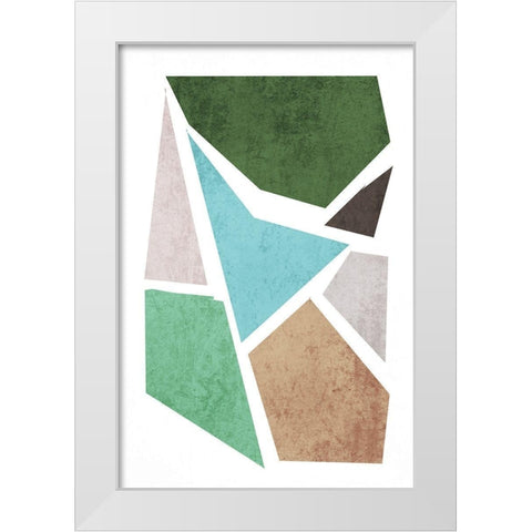 Geometric Shapes II White Modern Wood Framed Art Print by Orlov, Irena