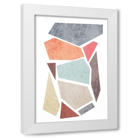Geometric Shapes III White Modern Wood Framed Art Print by Orlov, Irena