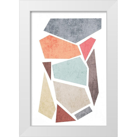 Geometric Shapes III White Modern Wood Framed Art Print by Orlov, Irena