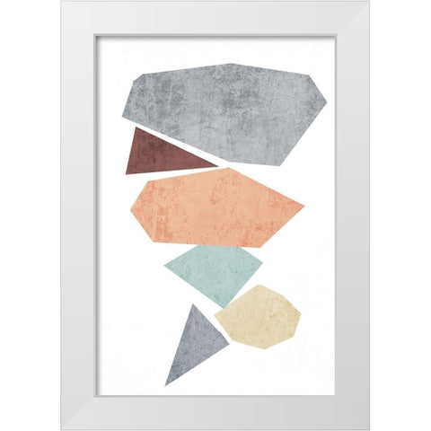Geometric Shapes IV White Modern Wood Framed Art Print by Orlov, Irena