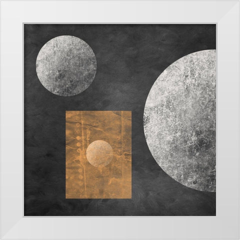 Geometry Mystery Moon V White Modern Wood Framed Art Print by Orlov, Irena