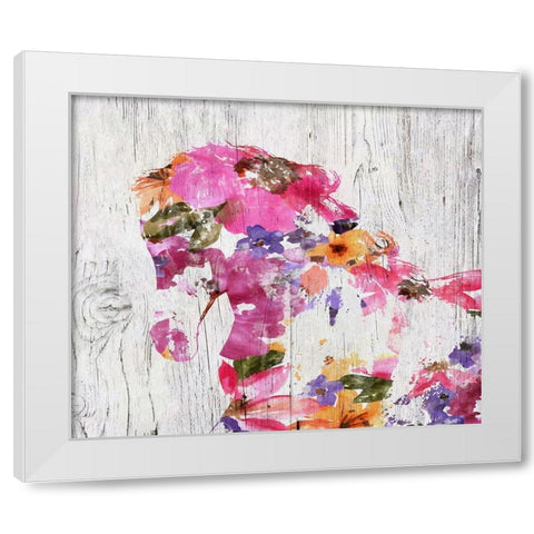 Bohemian Horse White Modern Wood Framed Art Print by Orlov, Irena