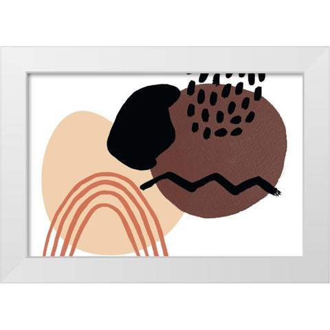 Minimalist Earthy Palette II White Modern Wood Framed Art Print by Orlov, Irena
