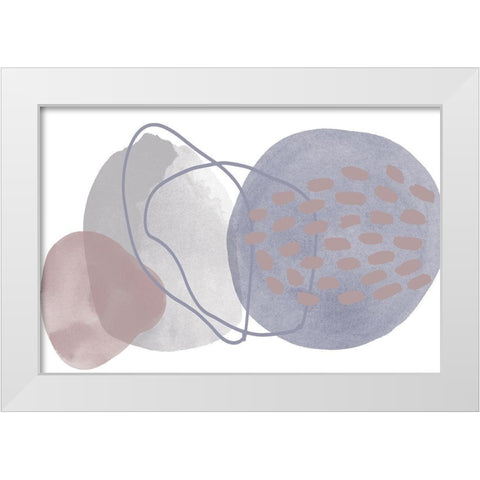 Minimalist Pink Purple Palette II White Modern Wood Framed Art Print by Orlov, Irena
